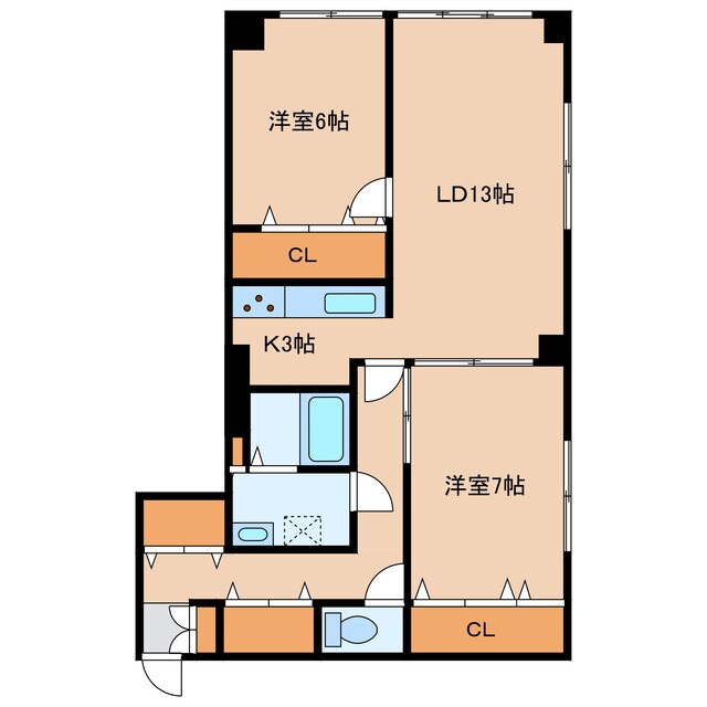 間取り図 プロシード五稜郭