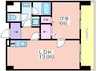 エクセル靭 1LDKの間取り