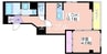 Plaisir京町堀 1LDKの間取り