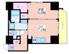 ALIVIO新町 1DKの間取り