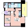 コンフォリア・リヴ本町WEST Q 1LDKの間取り