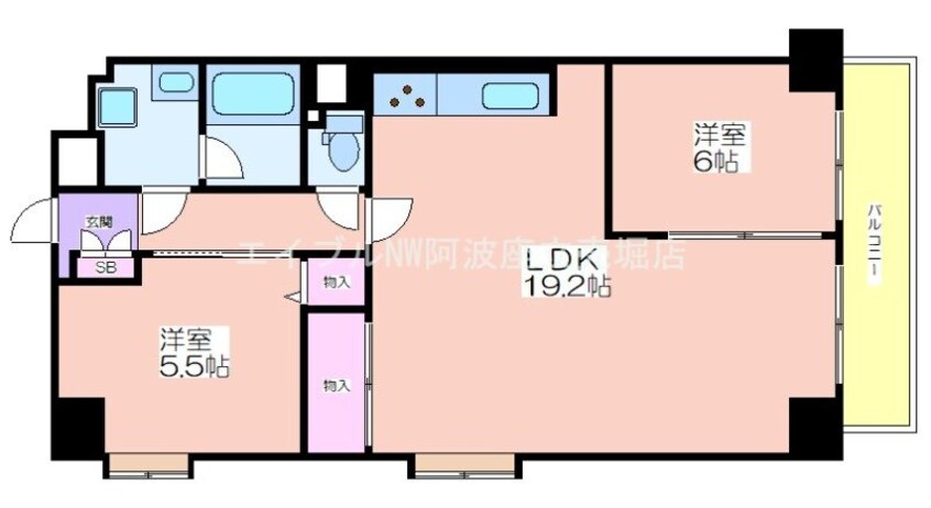 間取図 難波スカイハイツ