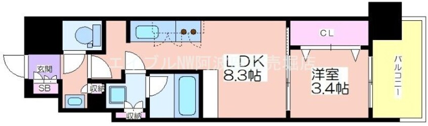 間取図 アーバネックス本町Ⅱ