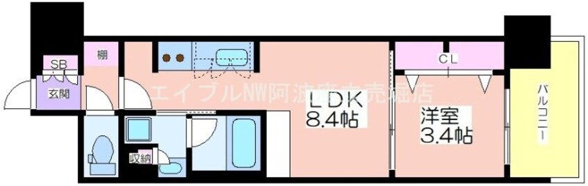 間取図 アーバネックス本町Ⅱ