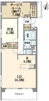 ベルク夕陽丘Ⅱ 2LDKの間取り