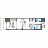 コンフォリア北堀江一丁目 1DKの間取り