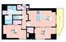 Noire北堀江 2LDKの間取り