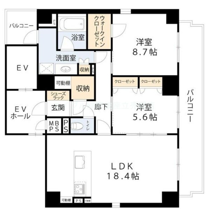 間取図 グランデュール肥後橋