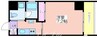 WISTERIA　GARDEN 1Kの間取り