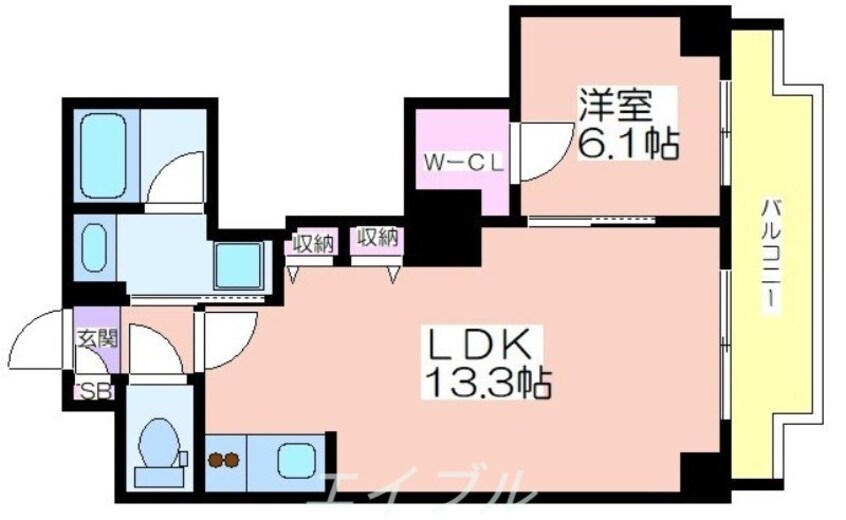 間取図 トモ南堀江