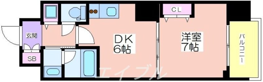 間取図 エスライズ西本町Ⅱ