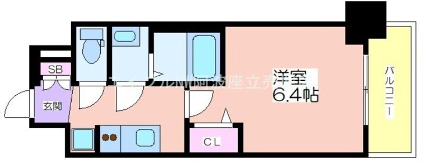 間取図 プレサンスOSAKADOMECITYビーツ