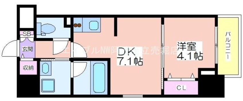 間取図 ドゥーエ立売堀