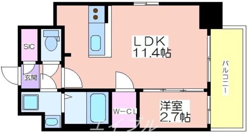 間取図 アプリーレ中之島
