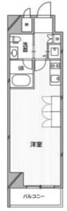 南堀江プライマリーワン 1Rの間取り