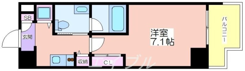 間取図 リンクハウス京町堀