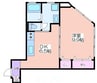 井上新町ビル 1DKの間取り