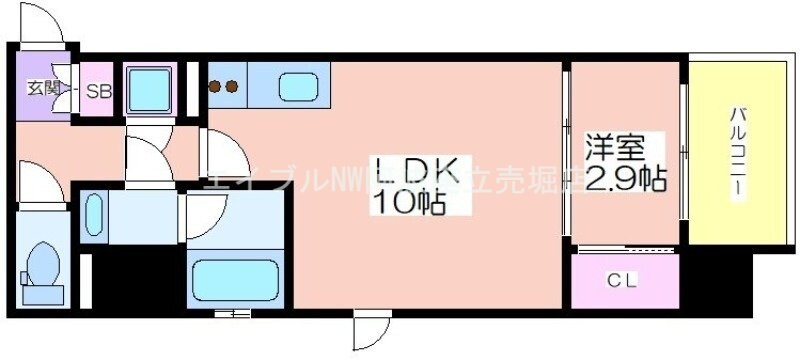 間取り図 シーズンフラッツ阿波座