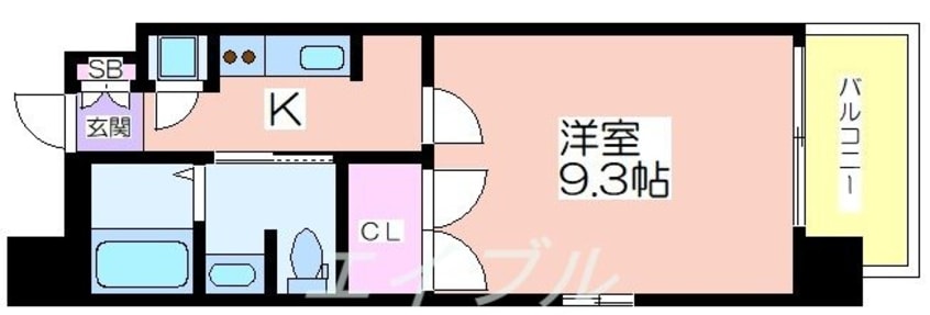 間取図 フォレシティ肥後橋