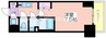 ワールドアイ京町堀 1Kの間取り