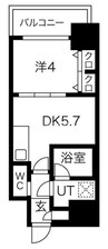 スプランディッド安土町 1DKの間取り