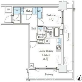 間取図 京町堀ビューアパートメント