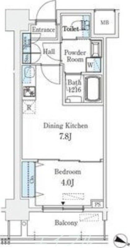 間取り図 京町堀ビューアパートメント