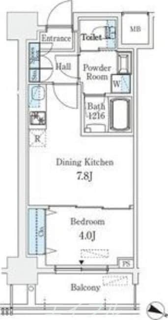 間取図 京町堀ビューアパートメント