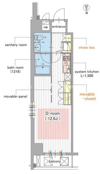 間取図 南堀江プライマリーワン