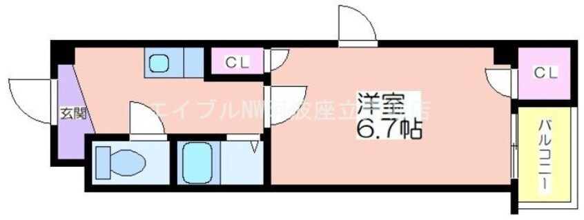 間取図 ベルフレージュ北堀江