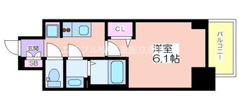 間取図 ララプレイス大阪新町ヴェレ