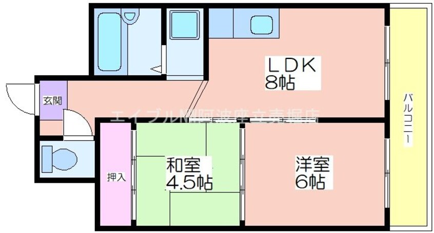 間取図 ハイツ鍛治