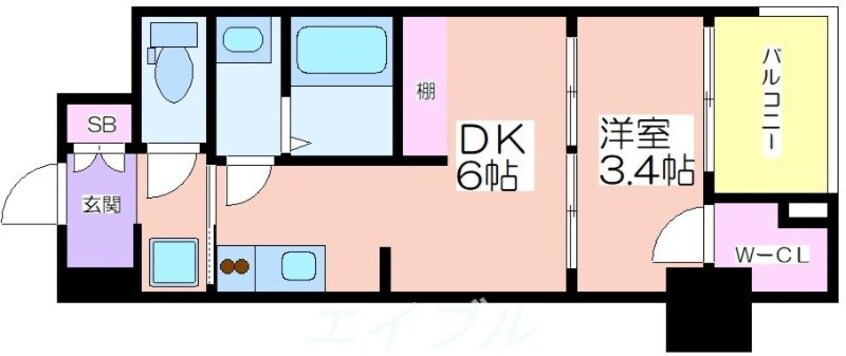 間取図 WORVE大阪本町