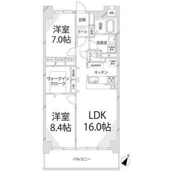 間取図 キャッスルコート飾磨弐番館