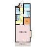 Tre Court東姫路 1Kの間取り