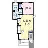 エクセル伊伝居 1LDKの間取り