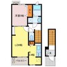 エクセル伊伝居 1LDKの間取り