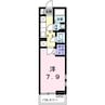 アラモードFⅡ 1Kの間取り