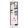 アラモードFⅡ 1Kの間取り