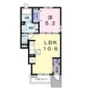 クレメントエム 1LDKの間取り