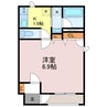 ソラーレ神屋町 1Kの間取り