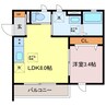 MISTRAL東姫路駅前Ⅱ 1LDKの間取り
