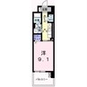 クレール姫路Ⅱ 1Kの間取り