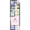 ジュエルⅡ 1Kの間取り