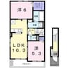 コンフォートカーサⅡ 2LDKの間取り