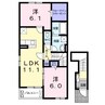 フェリスⅡ 2LDKの間取り