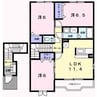 カンボ・M,H 3LDKの間取り