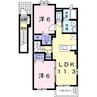 インプレスⅡ 2LDKの間取り