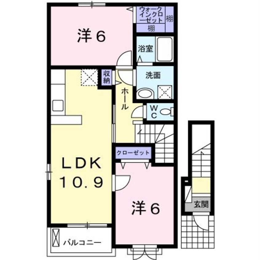 間取図 アンソレイユ