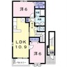 アンソレイユ 2LDKの間取り